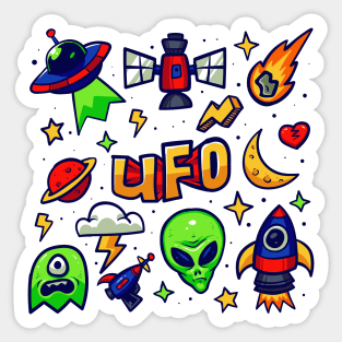 UFO Theme Sticker